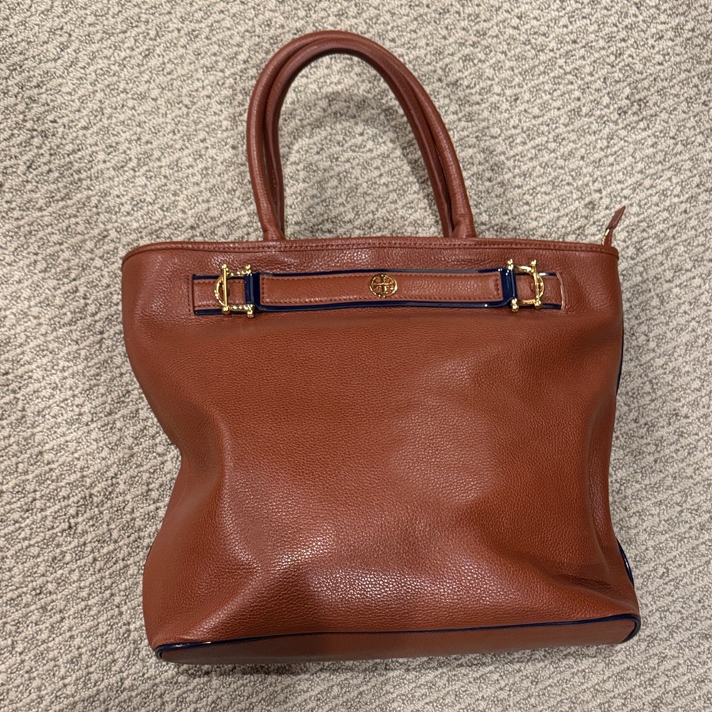 Tory Burch Brown Leather Tote Bag